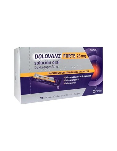 Dolovanz Forte 25 Mg 10 Solucion Oral, 10 sobres