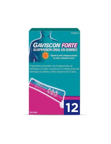 Gaviscon Forte Suspensión Oral, 12 Sobres