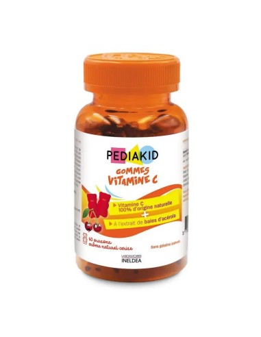 Ineldea Pediakid Ositos Vitamina C Sabor Cere, 60 gominolas