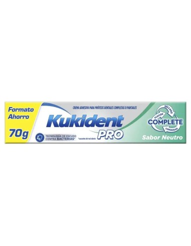 Kukident Pro Complete Crema Adhesiva Para Prótesis Dentales, Neutro 70 G