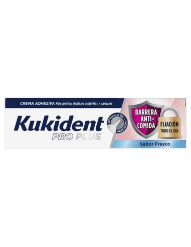 Kukident Pro Plus Barrera Anticomida Sabor Fresco, 40 Gr