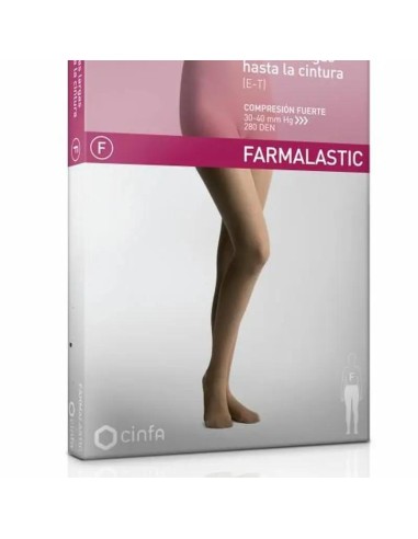 Panty Compresión Fuerte Farmalastic Beige T Grande