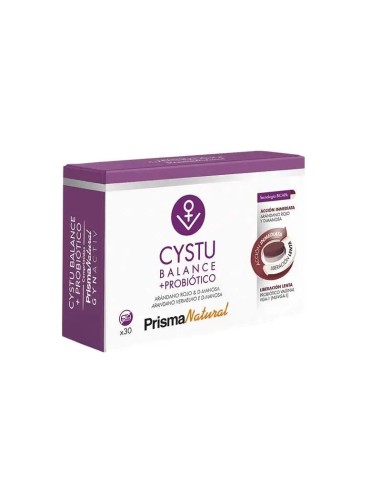 Prisma Natural Gynactiv Cystu-Balance + Probiótico, 30 comprimidos