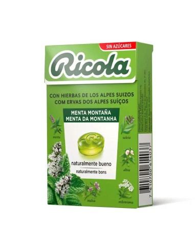 RICOLA CARAMELOS SIN AZUCAR MENTA MONTAÑA 50 G