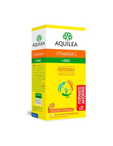Aquilea Vitamina C + Zinc 28, comprimidos Efervescentes