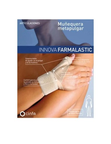 Farmalastic Muñequera Metapulgar, Talla 1 Beige