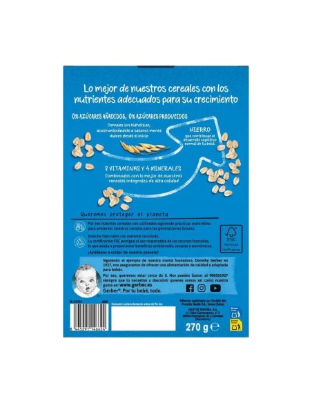 Gerber Multicereales Galleta 0%0%, 270 gr Gerber Multicereales Galleta 0%0%, 270 gr