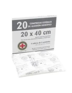 Gran Cruz Gasa Esteril Algodon 17 Hilos 20 unidades 2