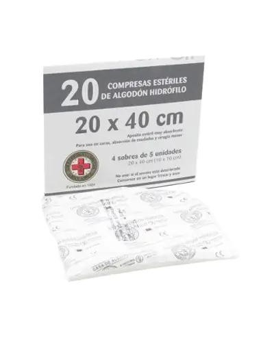 Gran Cruz Gasa Esteril Algodon 17 Hilos 20 unidades