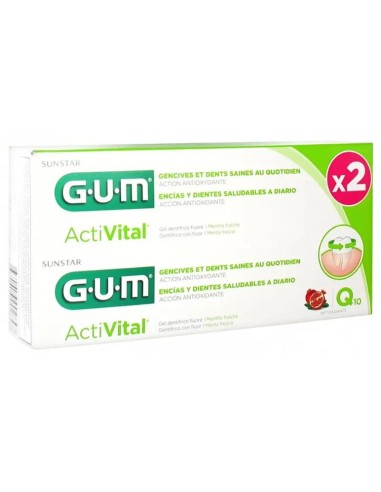 Gum Activital Duo Pack Gel Dentifrico 2X75Ml
