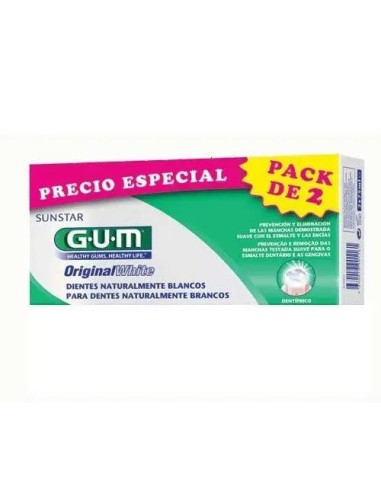 Gum Original White Pasta Dental 75 ml 2 Tubos
