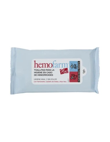 Hemofarm Plus Toallitas Sob, 20 unidades