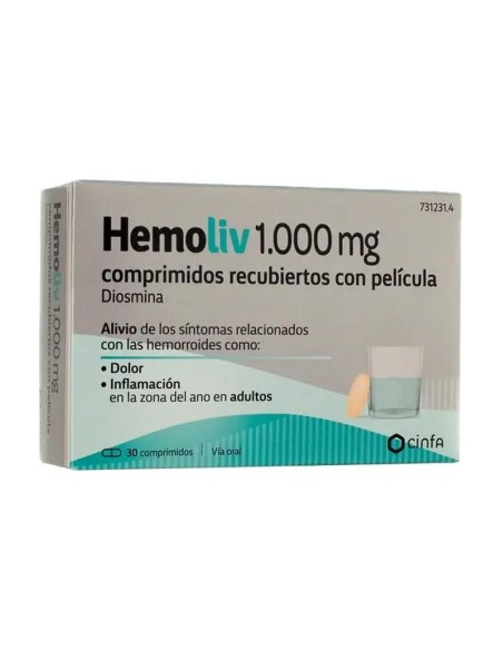 Hemoliv 1000 mg, 30 Comprimidos Recubiertos