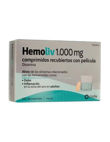 Hemoliv 1000 mg, 30 Comprimidos Recubiertos