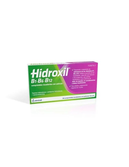 Hidroxil B1 B6 B12, 30 Comprimidos Hidroxil B1 B6 B12, 30 Comprimidos