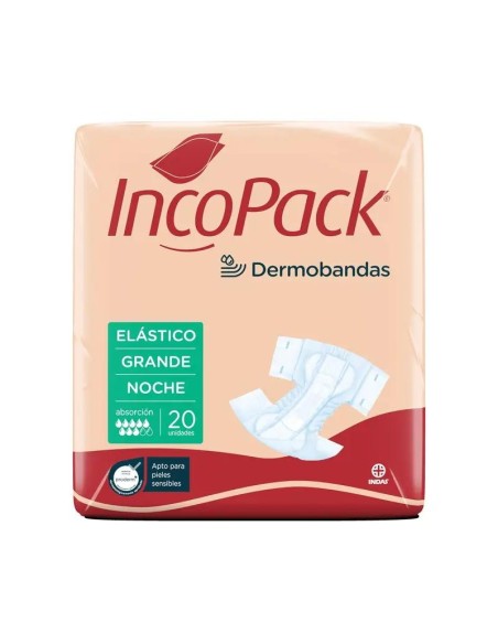 Incopack Absorbente Elástico Noche Talla Grande, 4 unidades