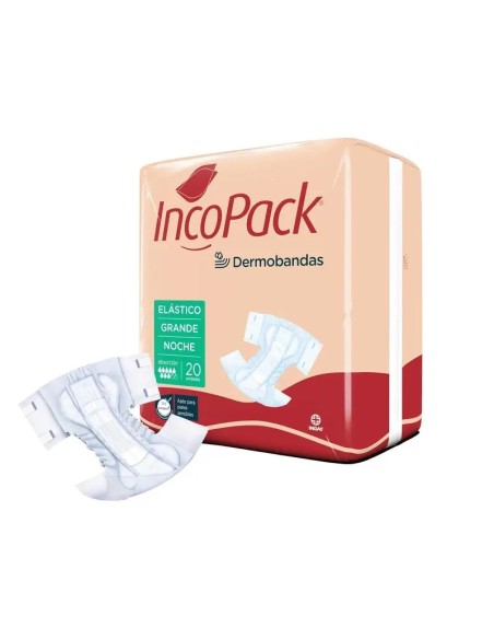 Incopack Absorbente Elástico Noche Talla Grande, 4 unidades