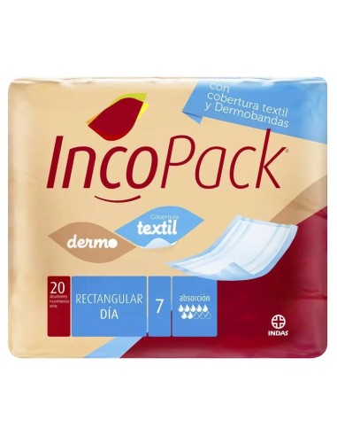 Incopack Absorbente Rectangular Día, 80 unidades