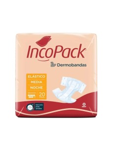 Incopack Anatómico Elástico Noche Talla Mediana, 80 unidades
