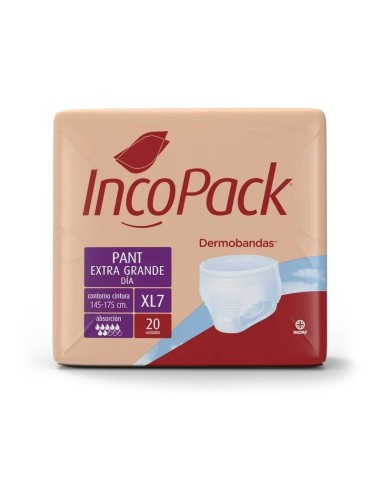 Incopack Pant Absorbente Día Talla Extra Grande, 80 unidades