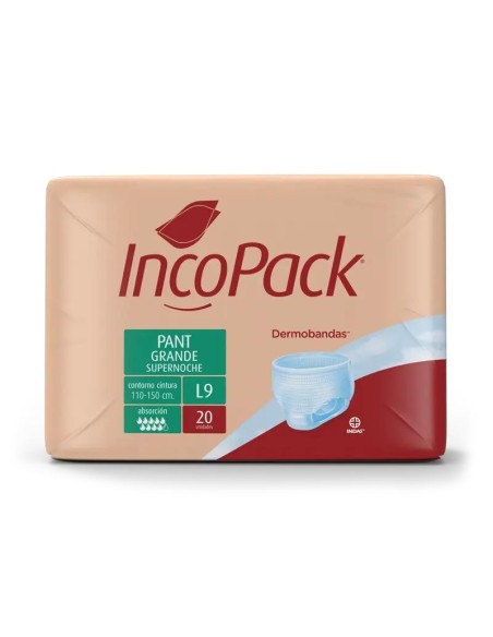 Incopack Pant Absorbente Supernoche Talla Grande, 80 unidades