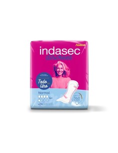 Indasec Discreet Compresa Incontinencia Normal, 24 unidades