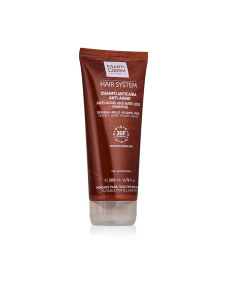 Martiderm Hair System Champú Anticaída Antiaging 3GF 200 ml