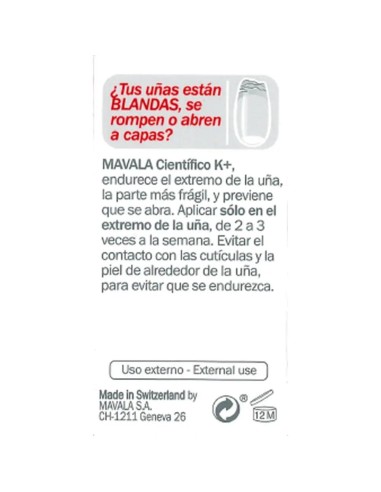 Mavala Científico K+ Endurecedor de Uñas