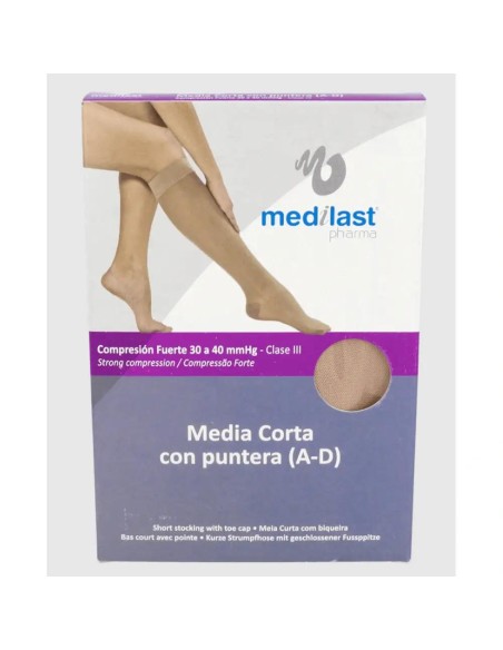 Medilast Media Corta Fte C/Puntera R606 Ex Grande