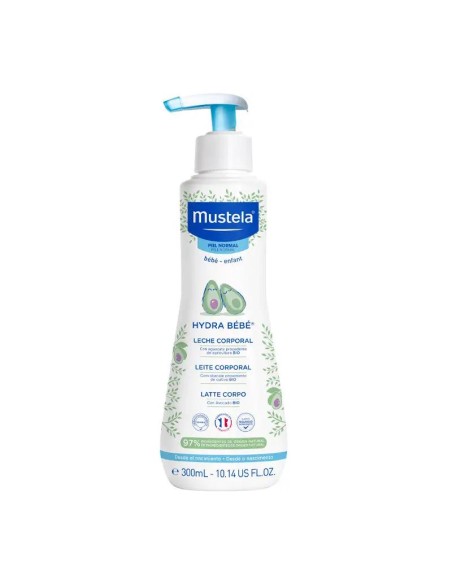 Mustela Hydra Bebé Leche Corporal con Aguacate Bio, 300 ml