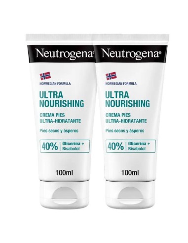 Neutrogena Crema Pies Ultra Hidradante Pies Secos y Ásperos Pack, 2 x 100 ml
