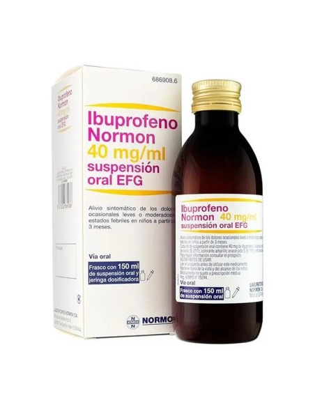 Normon Ibuprofeno Efg 40 Mg/Ml Suspensión Oral, 1 frasco 150 ml