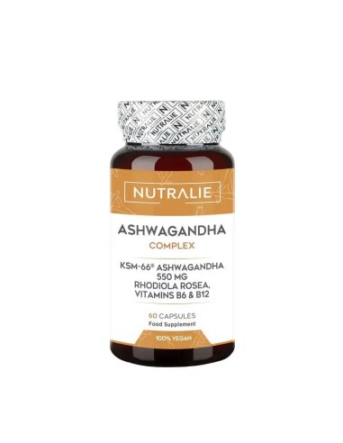 Nutralie Ashwagandha Con B6 + B12 Y Rodiola Ansiedad, 60 cápsulas