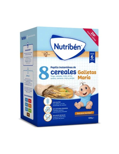 Nutriben Papilla 8 Cereales Galletas Maria 600 gr