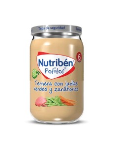 Nutribén Potito Ternera con Judias Verdes y Zanahoria, 235 gr 2