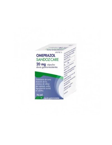Omeprazol Sandoz Care Efg 20 mg, 14 Cápsulas Gastrorresistentes
