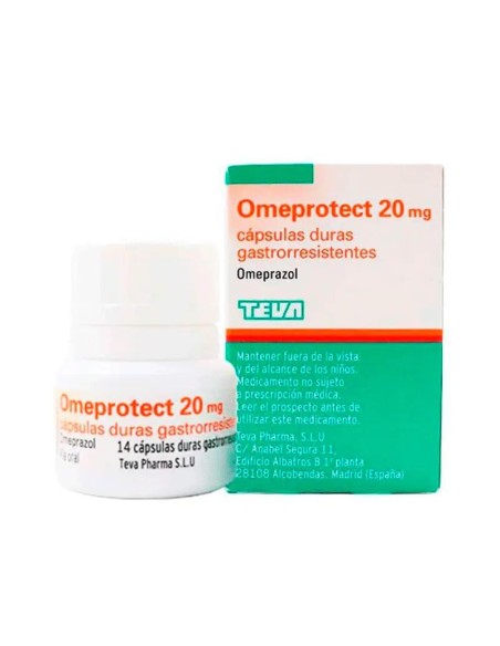 Omeprotect 20 mg Frasco, 14 cápsulas Gastrorresistentes Omeprotect 20 mg Frasco, 14 cápsulas Gastrorresistentes