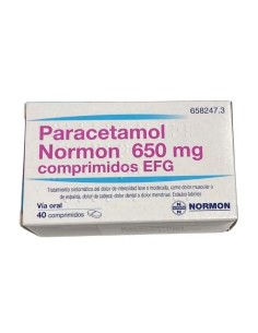 Paracetamol Normon Efg 650 mg 40 comprimidos 2