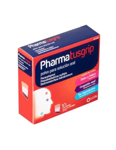 Pharmatusgrip 10 sobres Polvo Solución Oral
