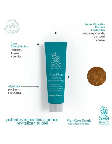 Prisma Natural  Sea Beauty Plankton Scrub Gel Exfoliante, 50 ml