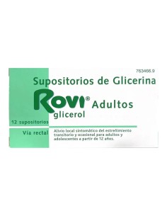 Rovi Supositorios De Glicerina Adultos, 12 supositorios 2