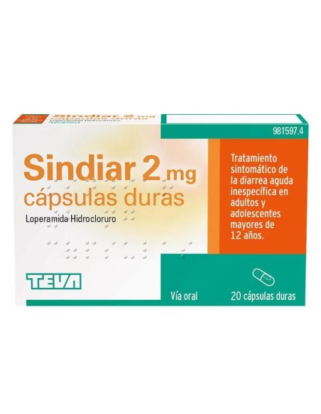 Sindiar 2 mg 20 cápsulas Sindiar 2 mg 20 cápsulas