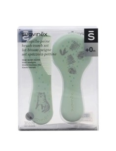 Suavinex Set Cepillo y Peine, Verde/ Azul