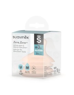 Suavinex Tetina Anticólico Flujo M Silicona, 2 unidades 2