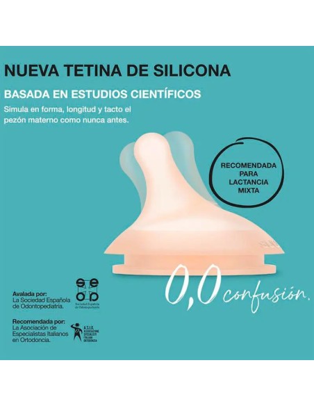 Suavinex Tetina Anticólico Flujo M Silicona, 2 unidades Suavinex Tetina Anticólico Flujo M Silicona, 2 unidades