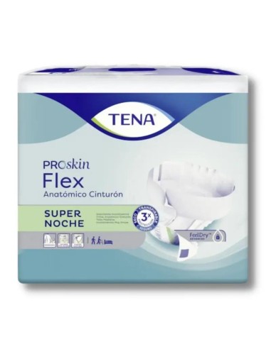 Tena Pañal Flex Anatómico Cinturon Talla Grande Supernoche, 80 unidades