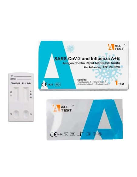 Test Duo Antígenos SARS-CoV-2 y Gripe A/B, 1 Unidad