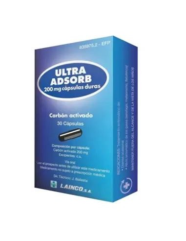 Ultra Adsorb 200 mg, 30 Cápsulas