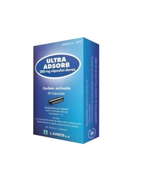 Ultra Adsorb 200 mg, 30 Cápsulas Ultra Adsorb 200 mg, 30 Cápsulas