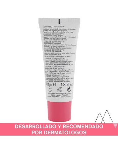 Uriage Roséliane Cc Cream Spf30 Crema Con Color Piel Sensible, Con Rojeces, Rosácea E Hiperreactiva, 40 ml